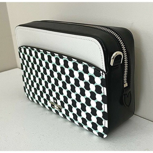 New Kate Spade Lauryn n BNY spots Camera bag Leather Black multi - Picture 7 of 7